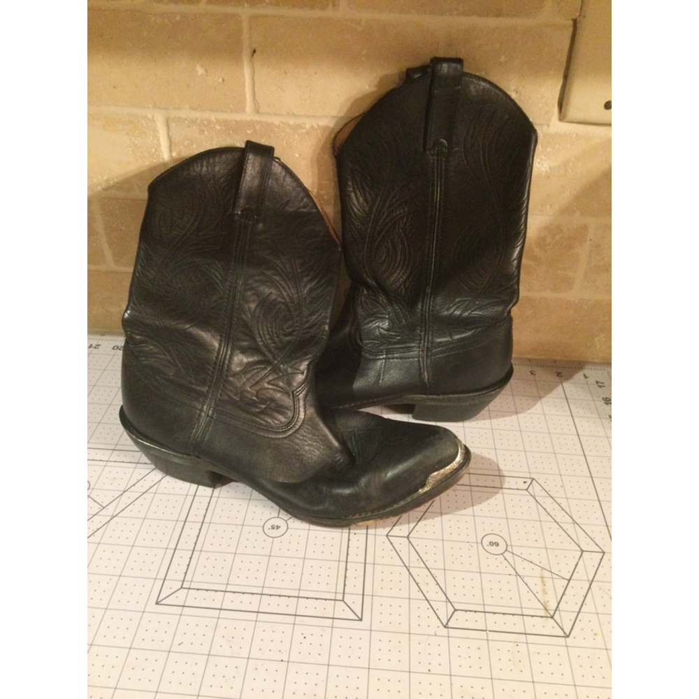 Black Durango cowboy boots leather ￼